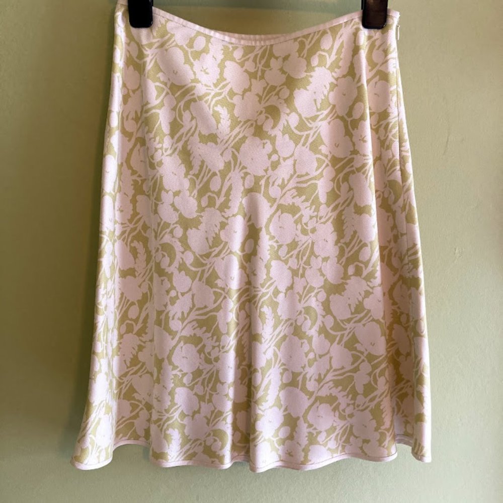Floral Green Flow Skirt - Ann Taylor